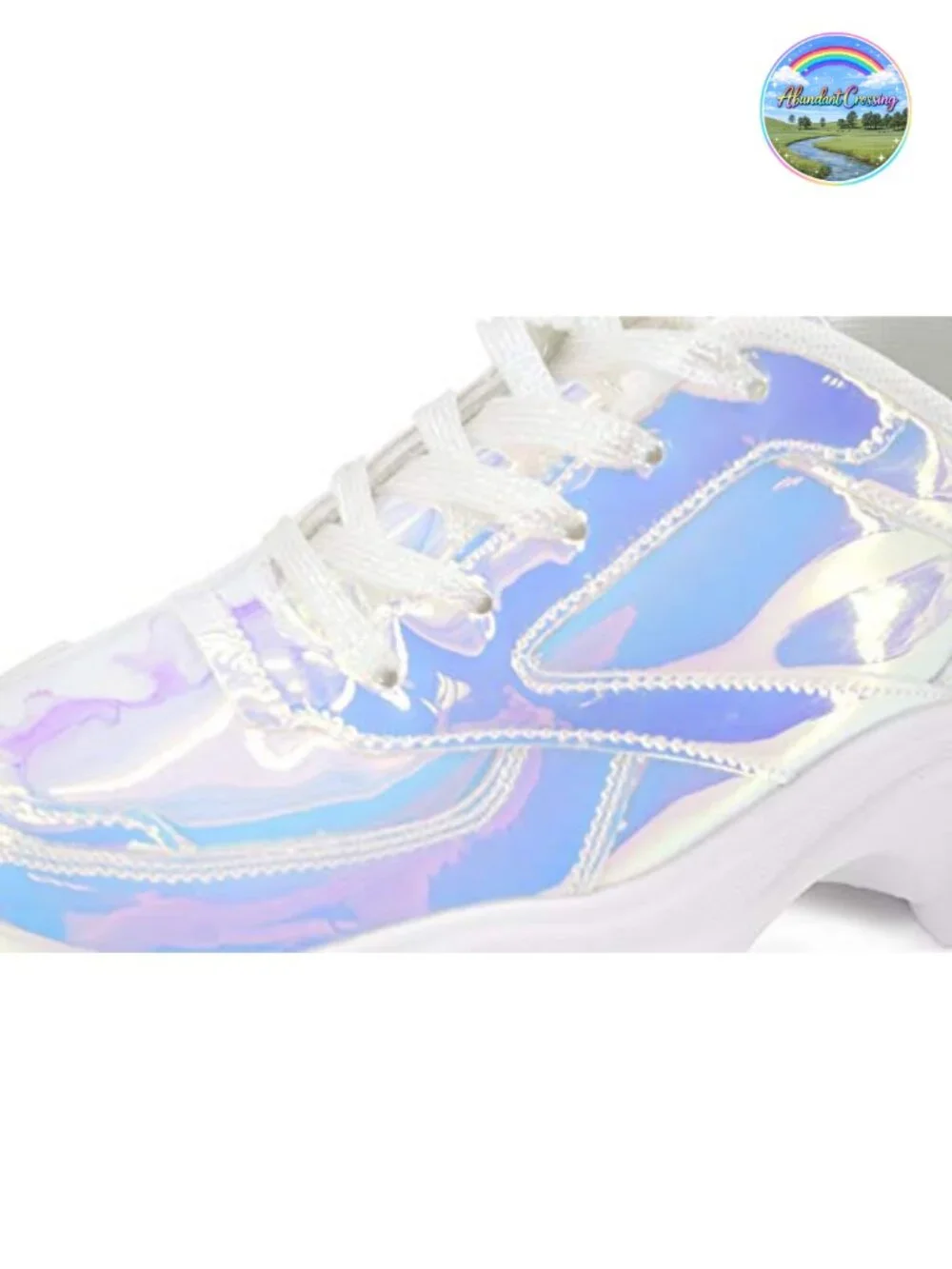 Chunky Platform Lace-Up Walking Sneakers with Slip Resistant Rubber Sole